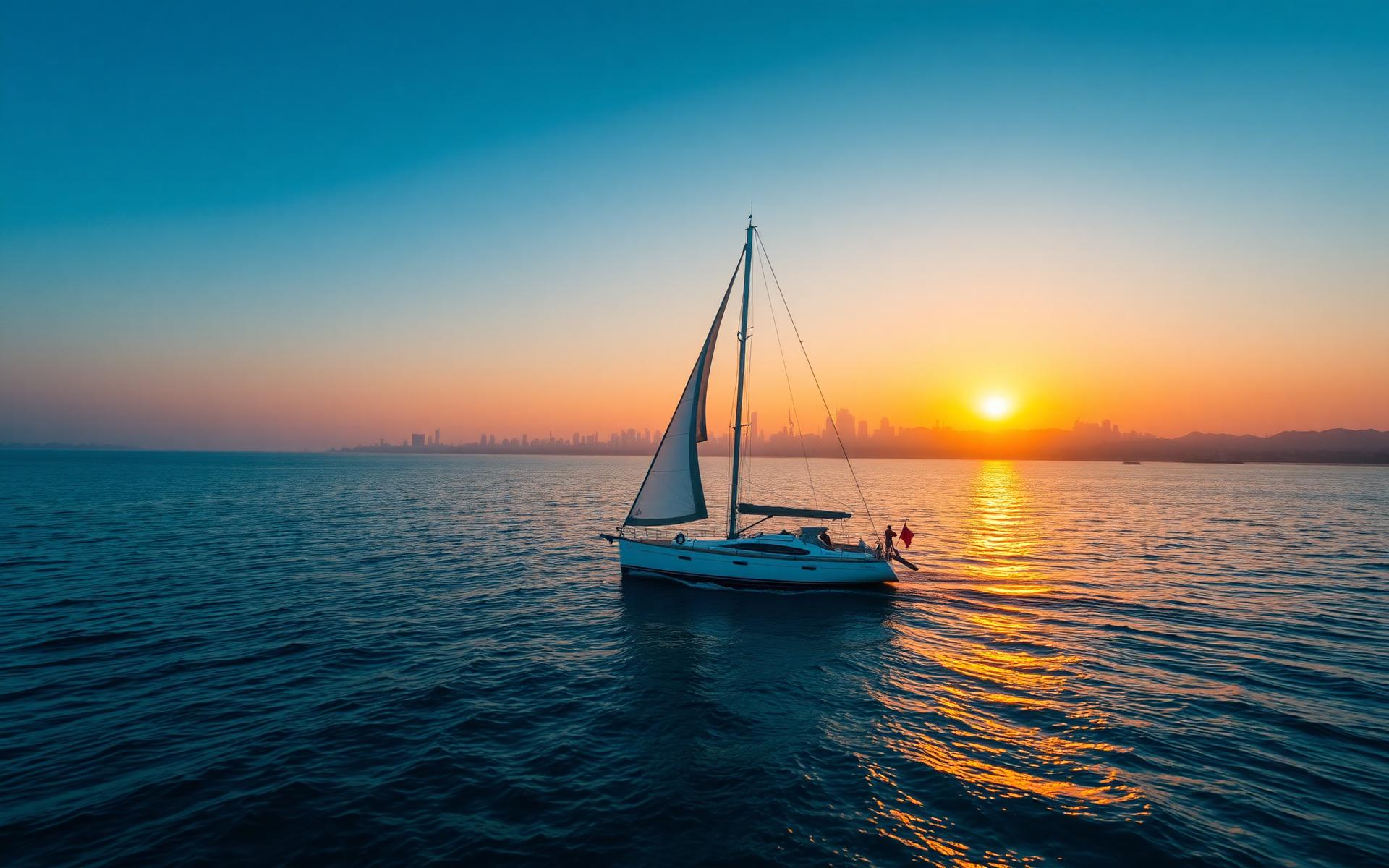 Sailboat at sunset